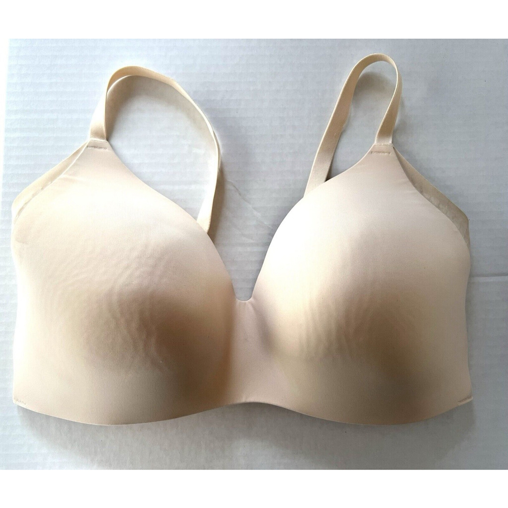 Knix Everyday Wireless Bra Lightly Lined Smoothing Sz 8 Tan Adjustable Band